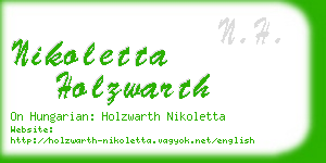 nikoletta holzwarth business card